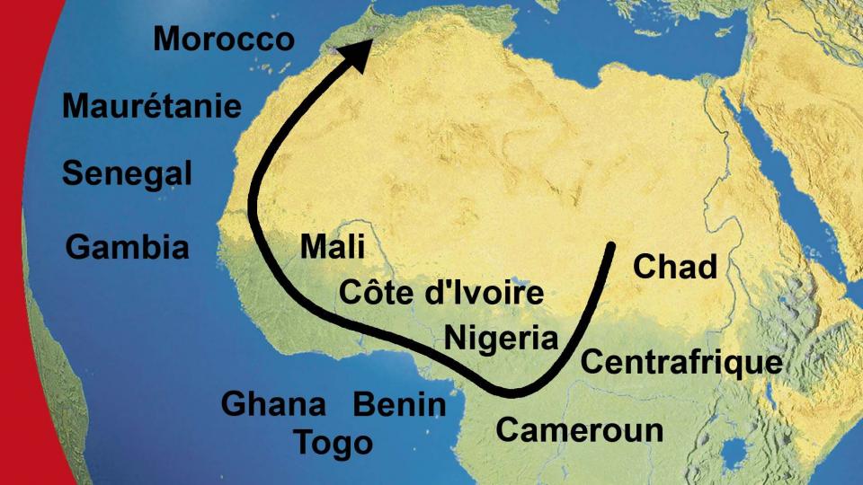 geplante Route